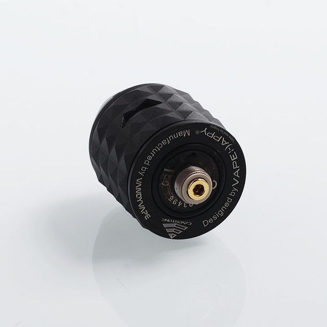 Authentic Vandy Vape Capstone RDA Rebuildable Dripping Atomizer w/ BF Pin - Matte Black, Stainless Steel, 24mm Diameter