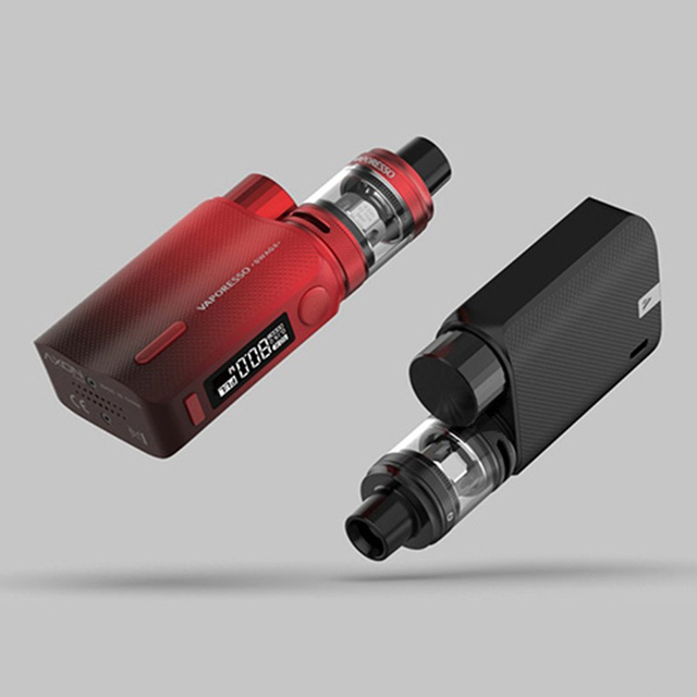 Authentic Vaporesso SWAG II 80W VW Box Mod w/ NRG PE Tank Atomizer Kit - Red, 3.5ml, 5~80W, 1 x 18650