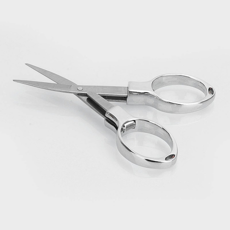 Authentic Coil Father Folding Scissors for DIY Cutting Cotton - Silver, Stainless Steel