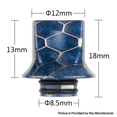 uthentic Reewape AS281S 510 Replacement Drip Tip for RDA / RTA / RDTA / Sub-Ohm Tank Atomizer - Purple Red, Resin, 18mm