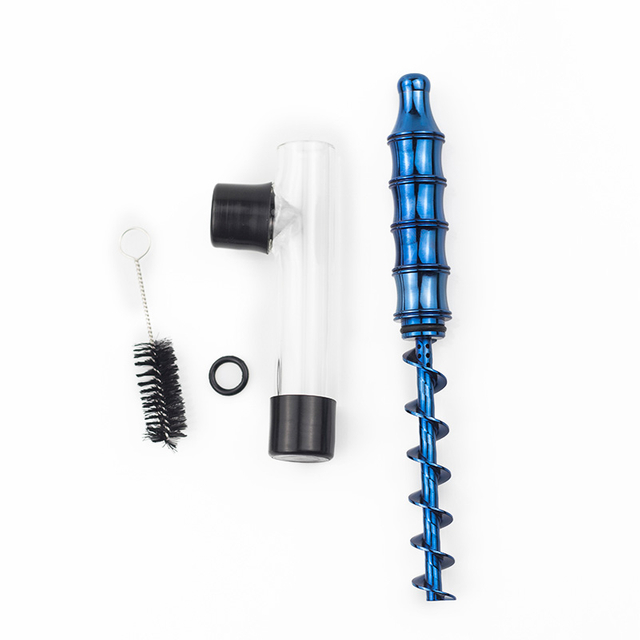 Dry Herb Vape Kit Blunt 7PV8 Twisty Glass Smoking Pipe-Gold