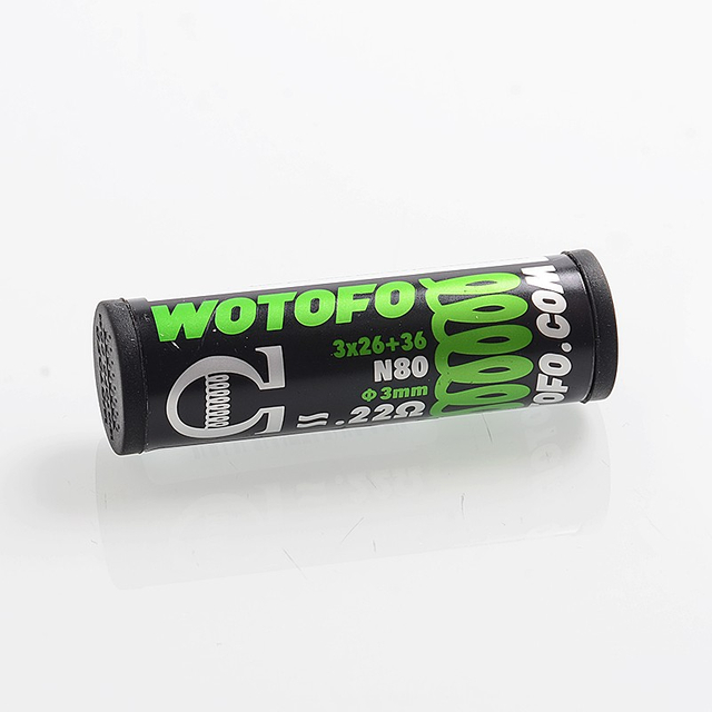 Authentic Wotofo Ni80 Alien Pre-built Coil - 0.22 Ohm, 26GA x 3 + 36GA (10 PCS)