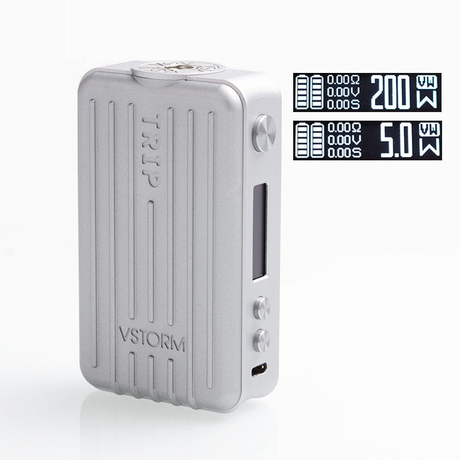 Authentic Vapor Storm Trip 200W Suitcase TC VW Variable Wattage Box Mod - Black, 5~200W