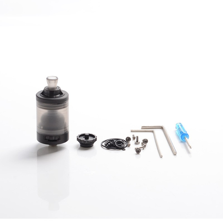 Vapeasy Roulette Style MTL / DL RTA Rebuildable Tank Vape Atomizer - Black, Stainless Steel, 3.5ml, 22mm Diameter