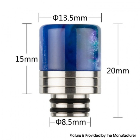 Authentic Reewape AS297F Replacement Anti Split 510 Drip Tip for RDA/RTA/RDTA/Sub-Ohm Tank Atomizer - Red, Resin + SS, 20mm