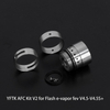 YFTK AFC Kit V2 for Flash e-Vapor V4.5 / V4.5S+ Style RTA – Silver Airflow Control Set (DL & MTL Rings + Intake Cover)