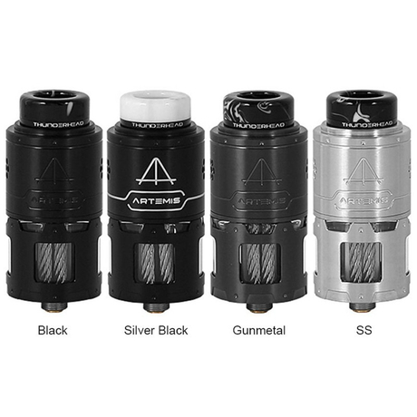 Authentic ThunderHead Creations THC Artemis RDTA Vape Atomizer w/ BF Pin, SS + Glass, 4.5ml, 24mm Diameter