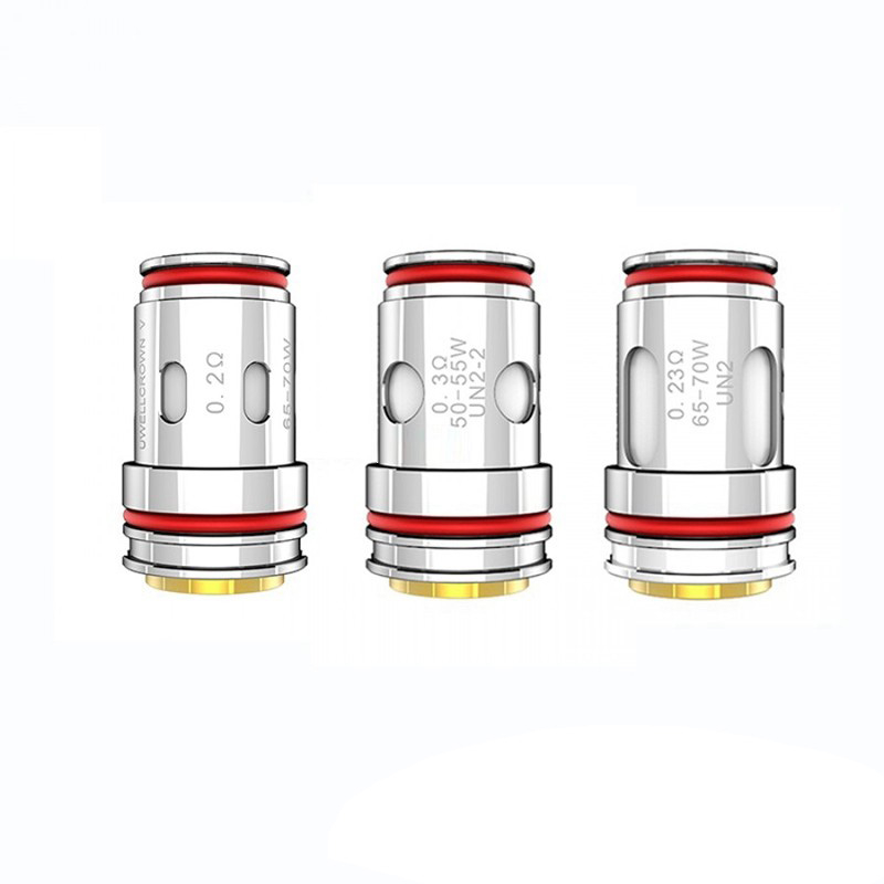 Autentico Uwell corona 5 fecrale un2-2 dual Mesh Coil - 0.3ohm (50 ~ 55W) (4 pcs)