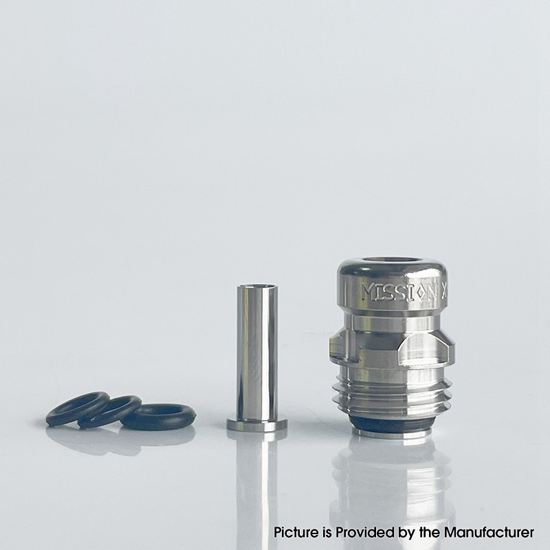 Mission Tips V2 Mini Nuke Style Drip Tip for BB / Billet Boro AIO Mod Stainless Steel + Titanium