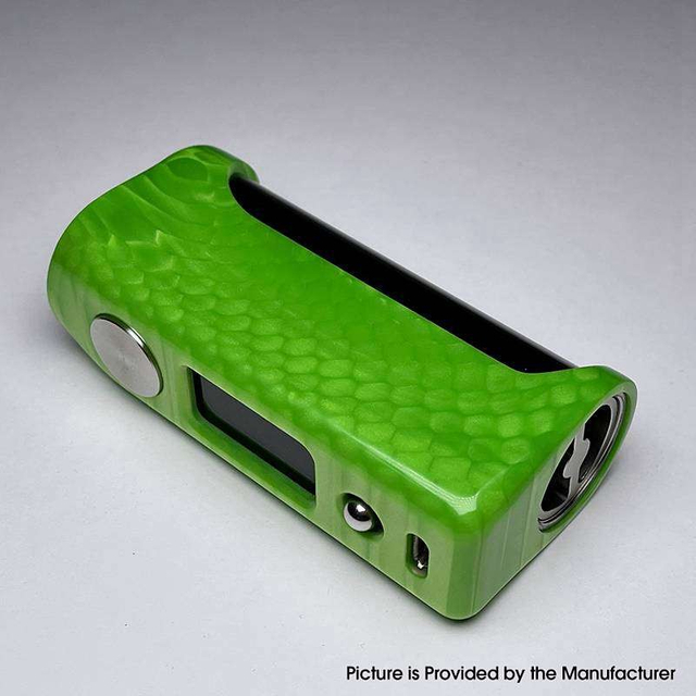 Stratum V4 Style 100W VW Box Mod - Silver + Green, Juma + 316SS, 5~100W, TC 212~572'F / 100~300'C, 1 x 18650, YiHi SX485J