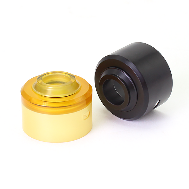 SXK Monarchy P22 RDA Replacement Top Cap - Black + Brown, POM + PEI (2 PCS)