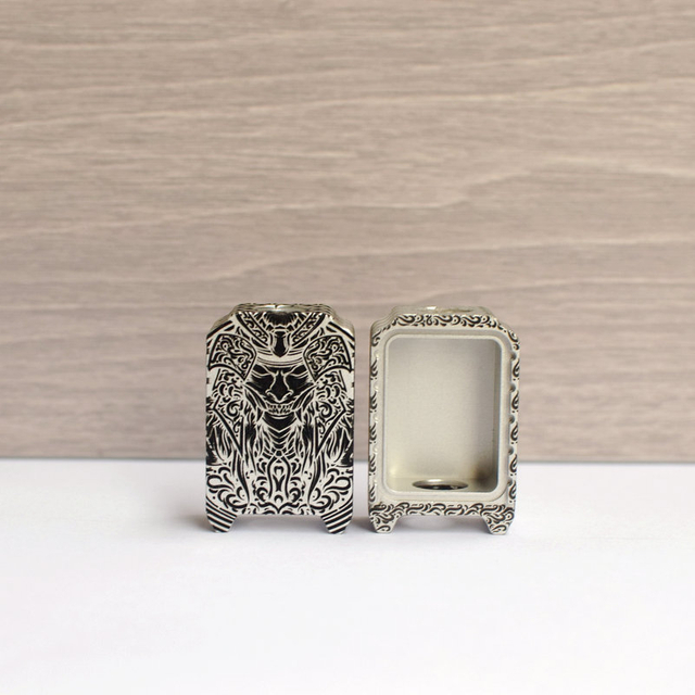 Authentic MK MODS Engraved Boro Tank with Warrior Pattern for SXK BB / Billet AIO Box Mod Kit Aluminum Alloy