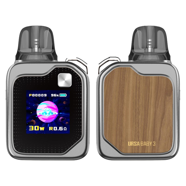 Authentic Lost Vape Ursa Baby 3 Pod System Kit- 1000mAh Battery, Refillable 2.5ml Pods, Dual Coil Options (0.6ohm/0.8ohm)