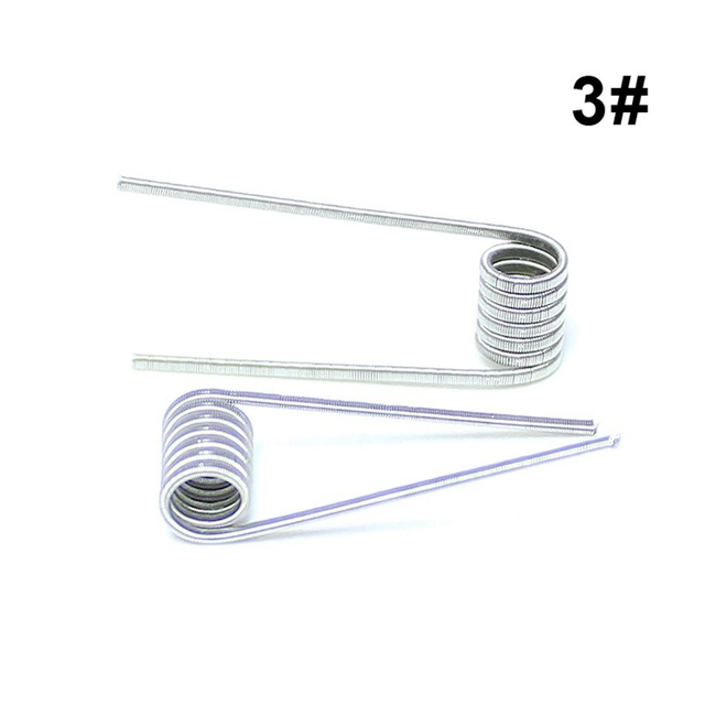 SXK ETU Pre-built Coil Wire for RDA Atomizer - 0.72ohm, Ni80, Kernel 28GA x 2 + 40GA, Wrapped 0.3 x 2 + 0.1 (10 PCS)