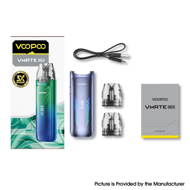 Authentic Voopoo Vmate Max Pod System Kit 1200mAh, 3ml, 0.4ohm / 0.7ohm