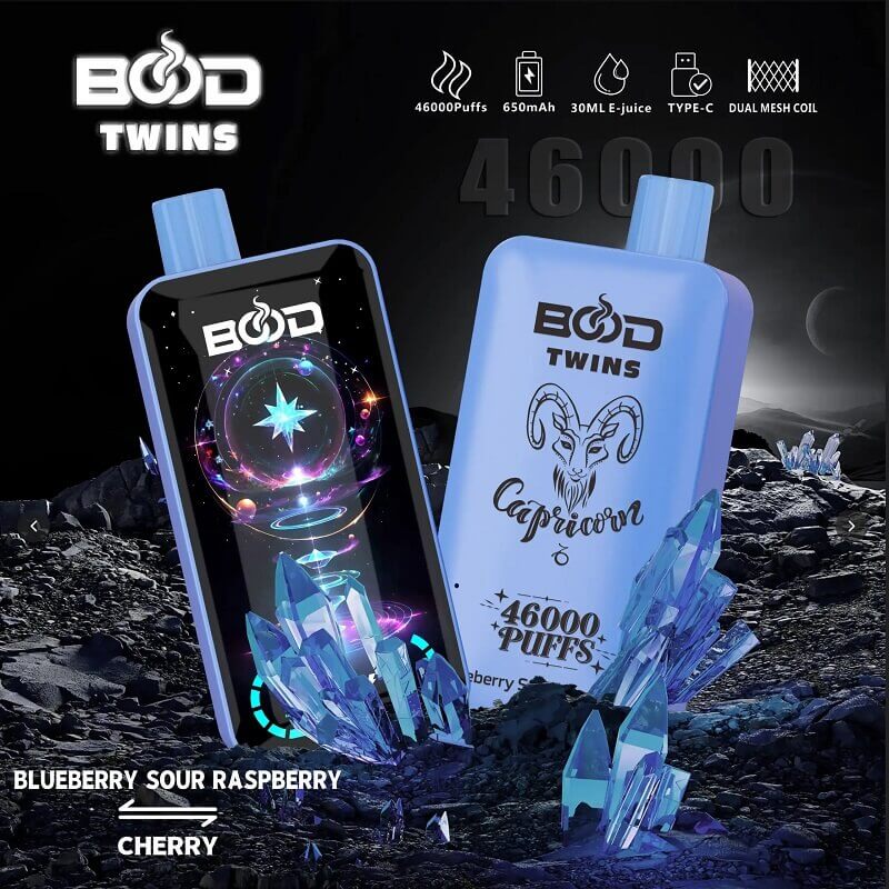 Bood Twins 46K Disposable Vape,Dual Flavor Switch | 30ml | 2% or 5% Nic | Type-C