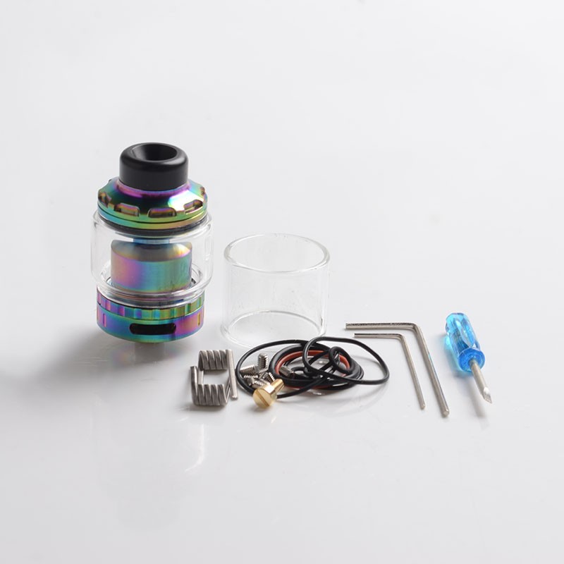 Authing-gas-mods-cyber-rta-rebuildable-vape-vape-atomizer-rainbow-bottom-andside-inlet-24mm-diameter（4）