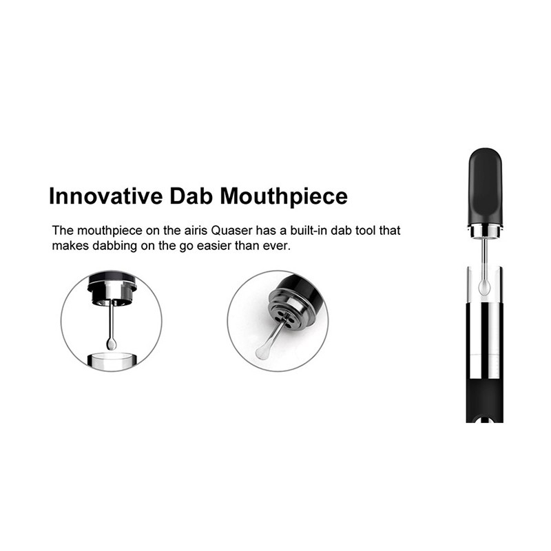 Airistech Quaser Vaporizer Pena Kit Vape, 350mAh, Teknologi Pemanasan Kuarsa, Mogok DAB Inovatif, 1.8ohm