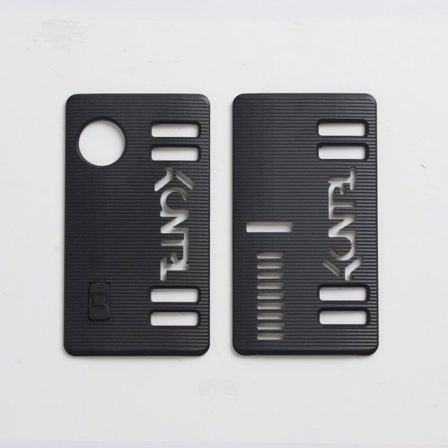 Replacement Front + Back Door Panel Plates w/ Black Button for dotMod dotAIO Vape Pod System, Acrylic (2 PCS)