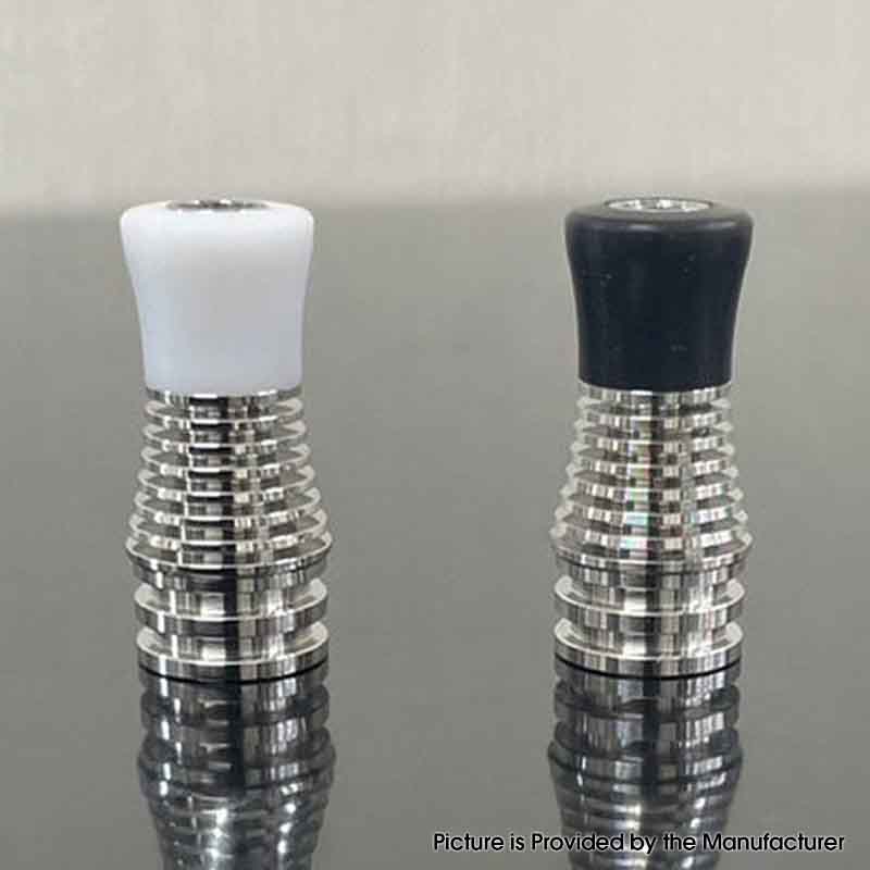 415 Short 510 Drip Tip Set with 6 Mouthpieces for RTA / RDA Atomizer - Silver