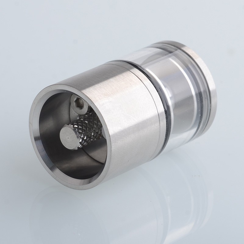 SXK Duetto Lucido Style MTL RTA Rebuildable Tank Vape Atomizer - Серебро, 316 нержавеющая сталь, 2,5 мл, 22 мм