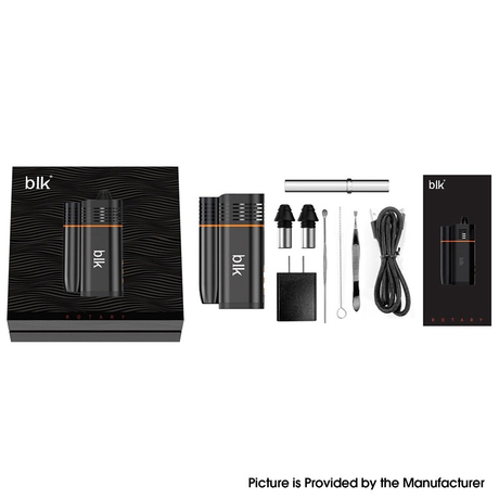 Authentic Kingtons BLK Rotary Dry Herb & Wax Vaporizer Vape Kit 1800mAh, 1.0ml, 0.6ohm
