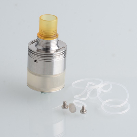 5AVape Paravozz Mini Style RDTA Rebuildable Dripping Tank Vape Atomizer - Silver, 316SS + PC, 2.0ml, 22mm Diameter