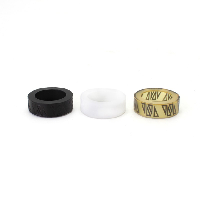 SXK NarDa 5A RDA Replacement Decorative Ring - White Derlin + Black Derlin + Ultem (3 PCS)