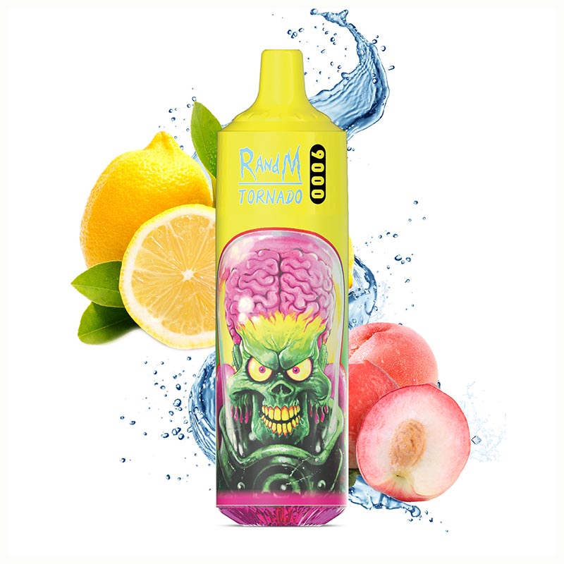 RAHDM Tornado 9000 sbuffi VAPE usa e getta, batteria ricaricabile da 600 mAh, display a LED, serbatoio e -liquido da 18 ml, flusso d'aria regolabile - Opzioni più aromatiche 10 