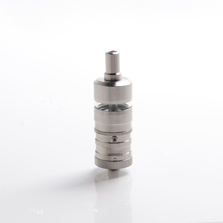 SXK Flash e-Vapor V4.5S+ Style RTA Rebuildable Tank Vape Atomizer 316 Stainless Steel + Glass, 4.5ml, 23mm Diameter