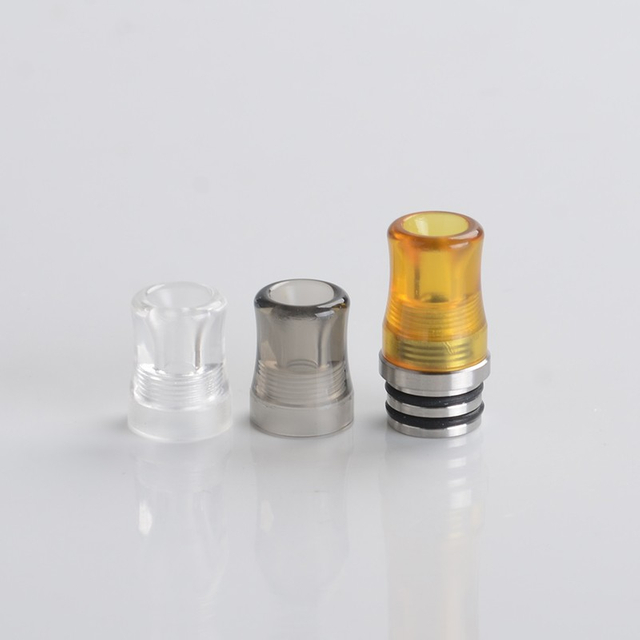 SXK 415 Style 510 Drip Tip Set for RBA / RTA / RDA Vape Atomizer - 1 x Drip Tip Base, 1 x PEI Mouthpiece, 2 x PC Mouthpiece