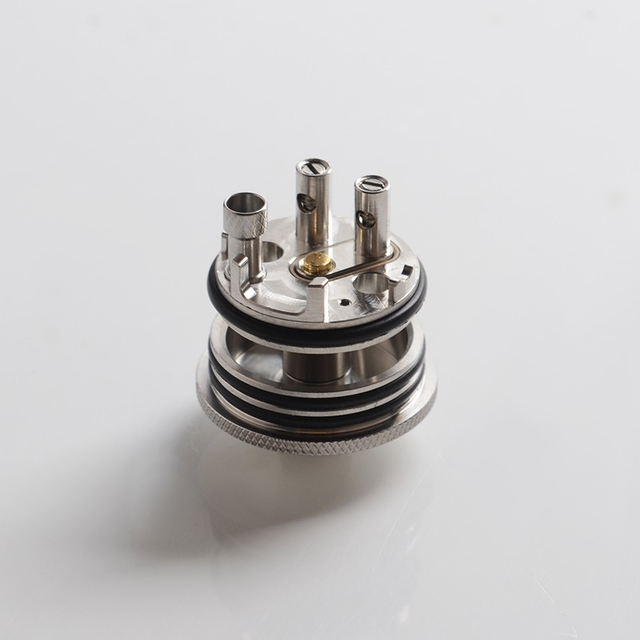 Authentic Auguse Khaos RDTA Rebuildable Dripping Tank Vape Atomizer w/ BF Pin - Black, SS + Glass / PC, 22mm, 2.0ml