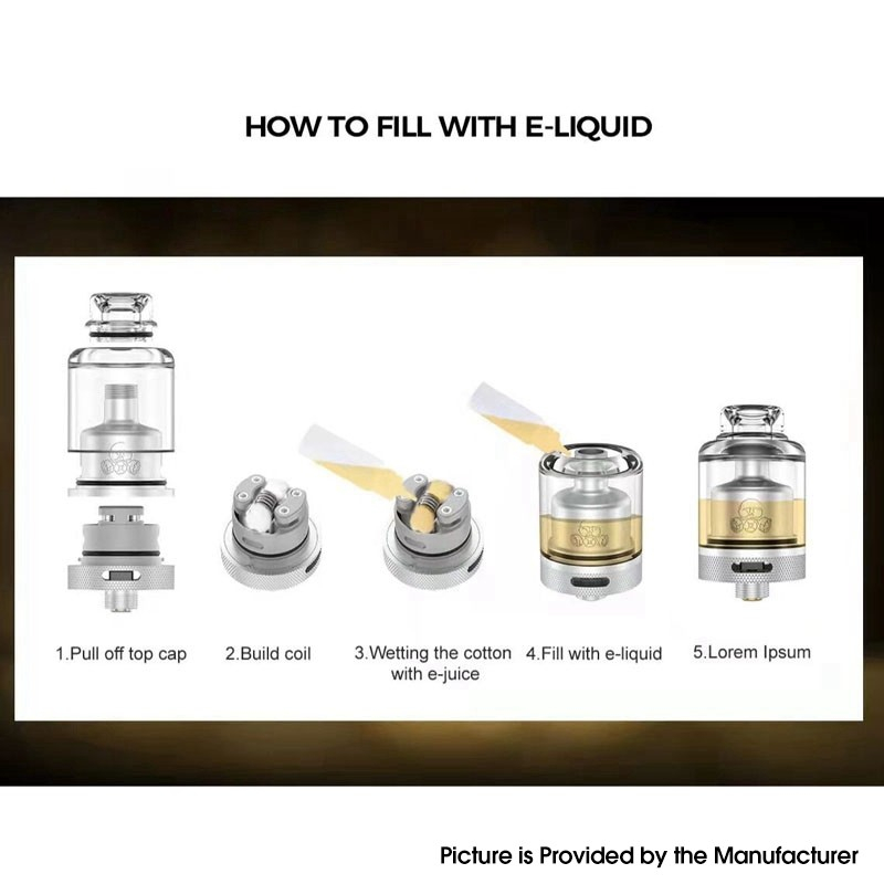 Authentique GAS Mods Kree V2 RTA Tank Rebuildable Vape ATOMERIE DE 22 mm de diamètre