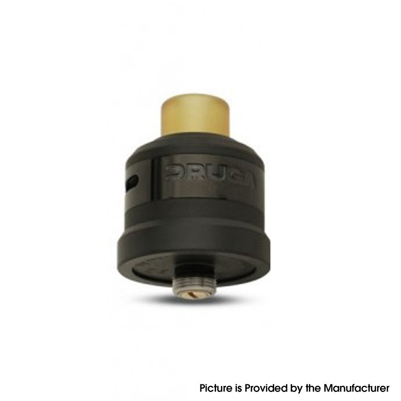 Authentic Augvape Drugas RDA wiederaufbaubares tropfendes Vape -Atomizer mit BF -Pin -Einzelspule, 22 mm