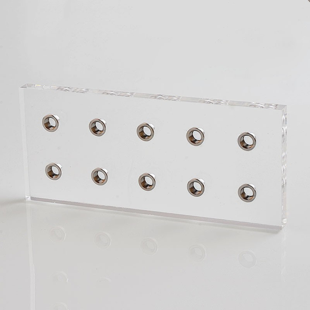 Authentic Coil Father 10-Connector Display Base Stand for RDA / RTA / Sub Ohm Tank Atomizer - Transparent, Acrylic