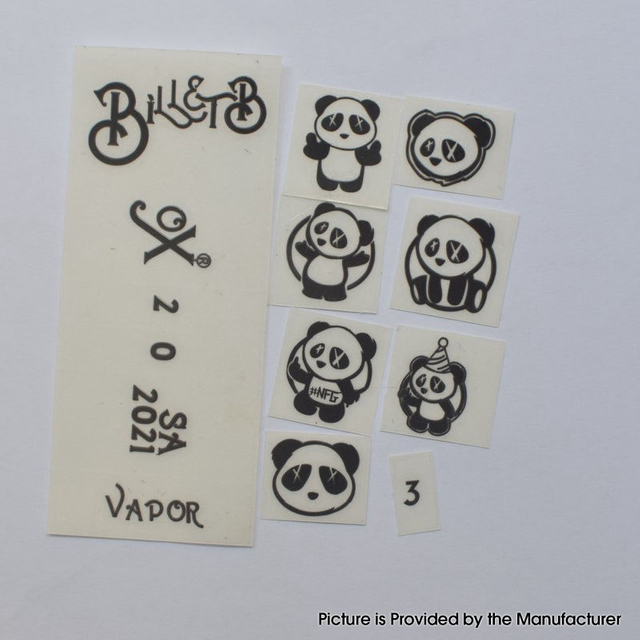 Wick'd Style Stickers Set for SXK BB / Billet Box Mod Kit 