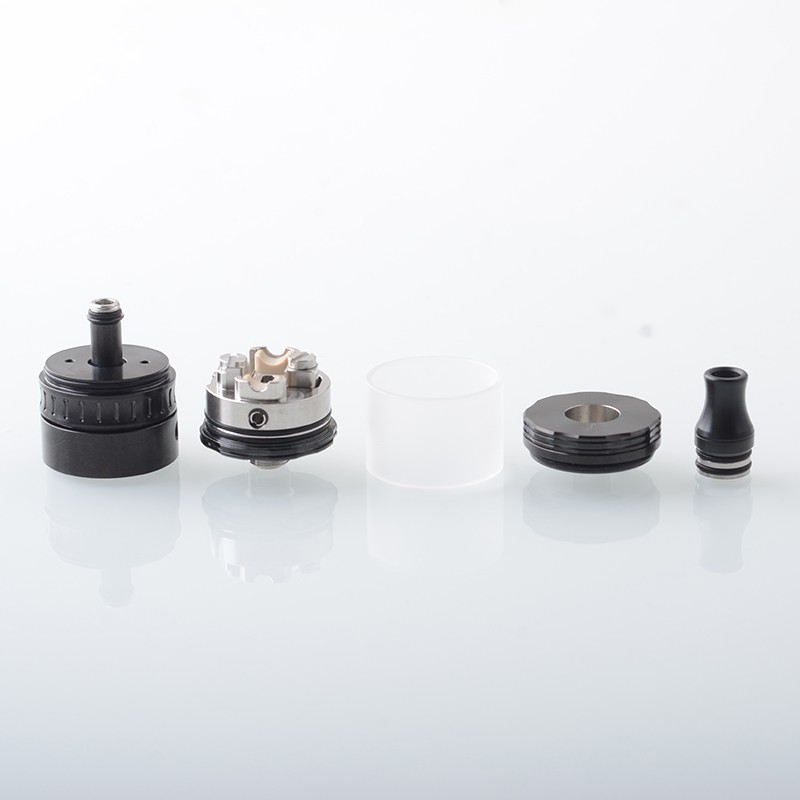 Nola Style RTA 22 mm 3.2ml tanque reconstruible para vapeo MTL y RDL con logotipo negro