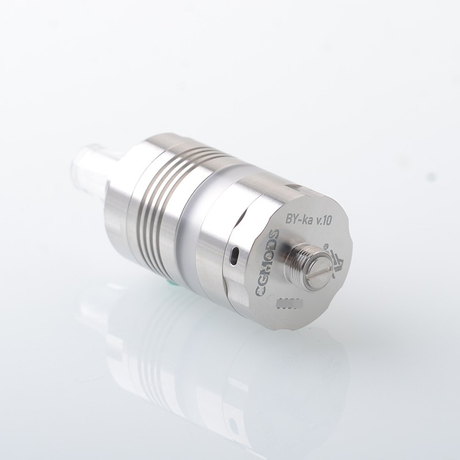 CGMODS BY-KA V.10 Style MTL RTA Rebuildable Tank Atomizer - Silver, 3ml, 3 Air Pin 1.2 / 1.4 / 1.7mm, 22mm Diameter
