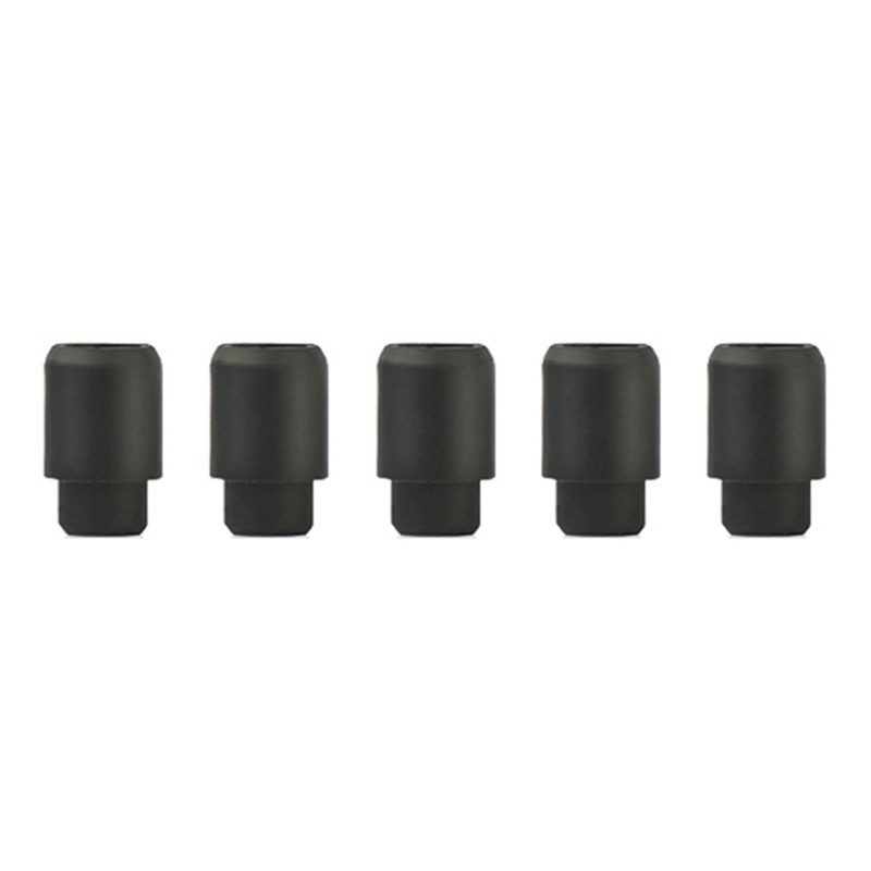 Replacement Disposable 510 Drip Tip for RDA / RTA / RDTA / Clearomizer / Sub Ohm Tank Atomizer - Black, Silicone, 17.5mm (5 PCS)