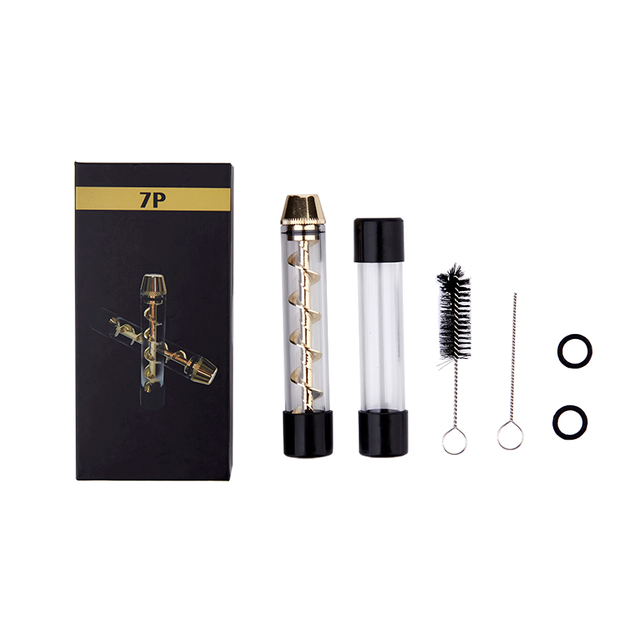 Dry Herb Vape Kit Blunt 7P Twisty Glass Bubbler Smoking Pipe-Rose