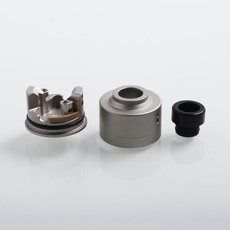 SXK Haku Venna Style RDA Rebuildable Dripping Atomizer w/ BF Pin - Silver, 316 Stainless Steel, 22mm Diam