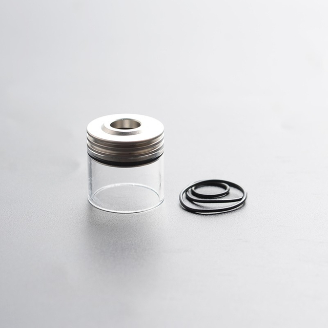 Autêntico Auguse ERA MTL RTA Substituição Tanque de tampa superior de preenchimento superior - prata, aço inoxidável + vidro, 3ml, tipo B Tipo B