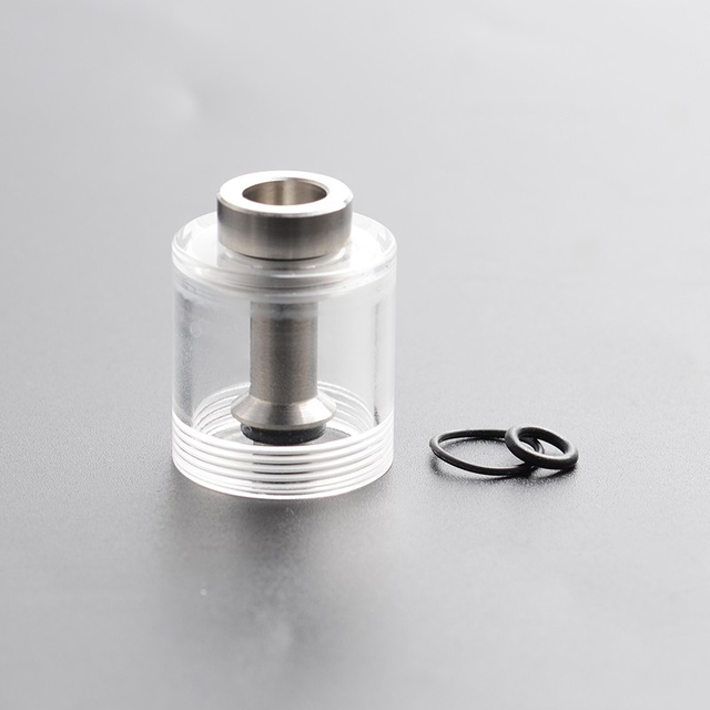 TIMADORES STEPERNOTE BELL CAP + CHIMNEY PARA FLASH E -VAPOR V4.5 Estilo RTA - Tank - Transparente, PC + SS, 23mm de diâmetro