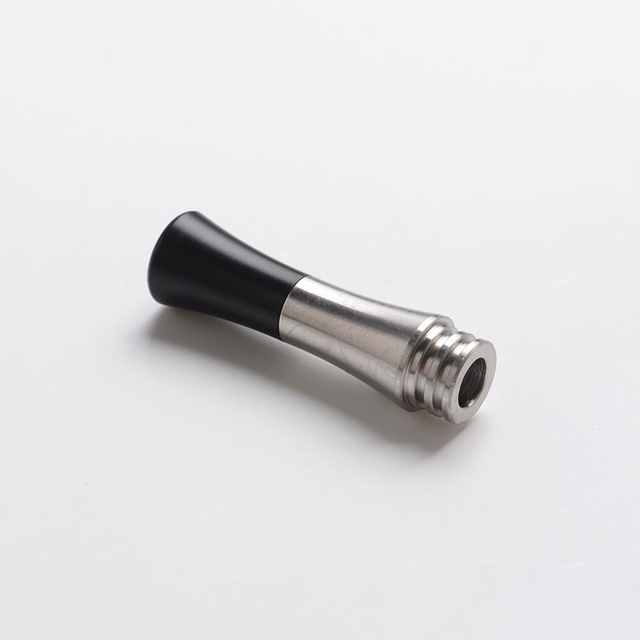 Firebird Replacement 510 Drip Tip for RDA / RTA / RDTA / Sub-Ohm Tank Vape Atomizer - Silver + Black, SS + POM, without Logo