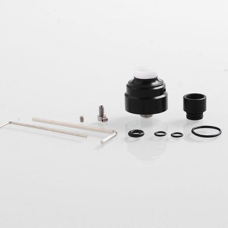 SXK One Style RDA Rebuildable Dripping Atomizer w/ BF Pin - Black, POM + 316 Stainless Steel, 22mm Diameter