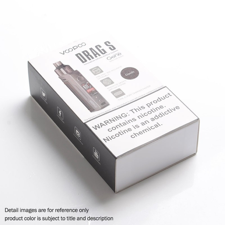 Authentic VOOPOO DRAG S 60W 2500mAh VW Mod Pod System Vape Starter Kit - Retro, Alloy + Leather, 4.5ml, 0.2ohm / 0.3ohm, 5~60W
