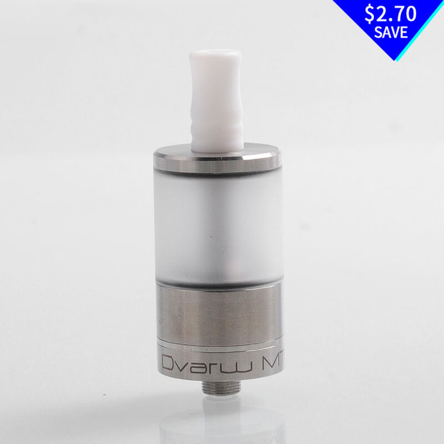 YFTK Dvarw Style MTL RTA Rebuildable Tank Atomizer - Silver, 316 Stainless Steel, 5ml, 22mm Diameter