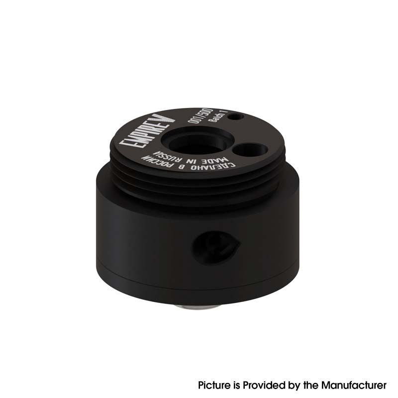 SXK Empire V Style RTA - Black/Silver, 3.5ml & 7 Airflow Pins (0.8-2.0mm), 23mm