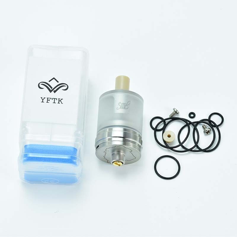 YFTK Monarchy J3S Style DL RTA Tank Rebuildable Vape Atomizer, 316 acier inoxydable + PCTG, 2,5 ml, 22 mm de diamètre