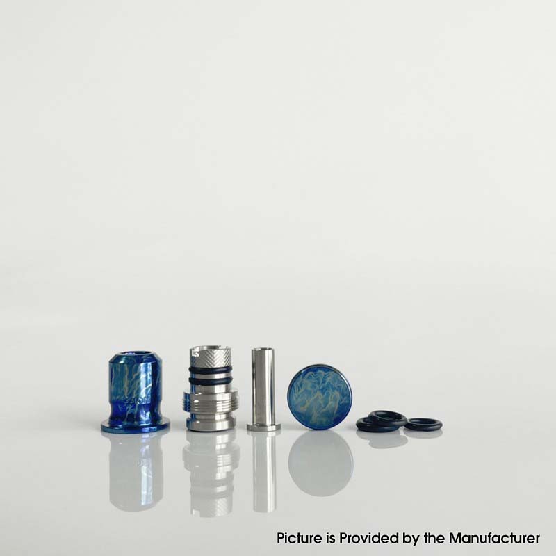  Rekavape Mission XV KB2 Arc Style Integrated Drip Tip & Fire Button Set, Compatible with dotMod dotAIO V2 Pod, Titanium + SS